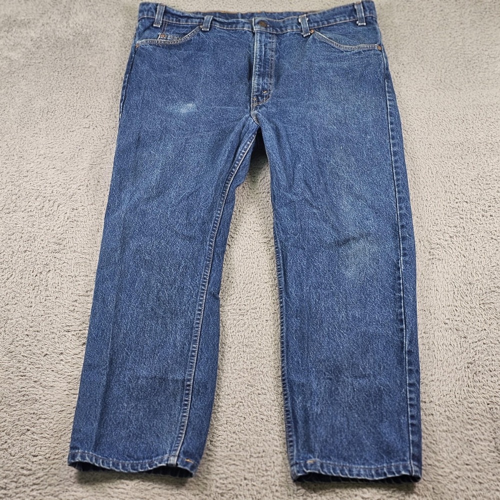 Vintage Levis 505 Jeans Mens 42x30 Made USA Orange Tab Medium Wash‎ Denim 90s